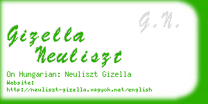 gizella neuliszt business card